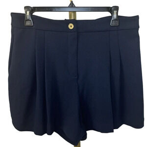 Michael Kors Pleated Shorts Women's Midnight Blue Shorts Size 10